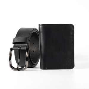 Midnight Scale Black Belt – Premium Automatic Ratchet Leather Belt