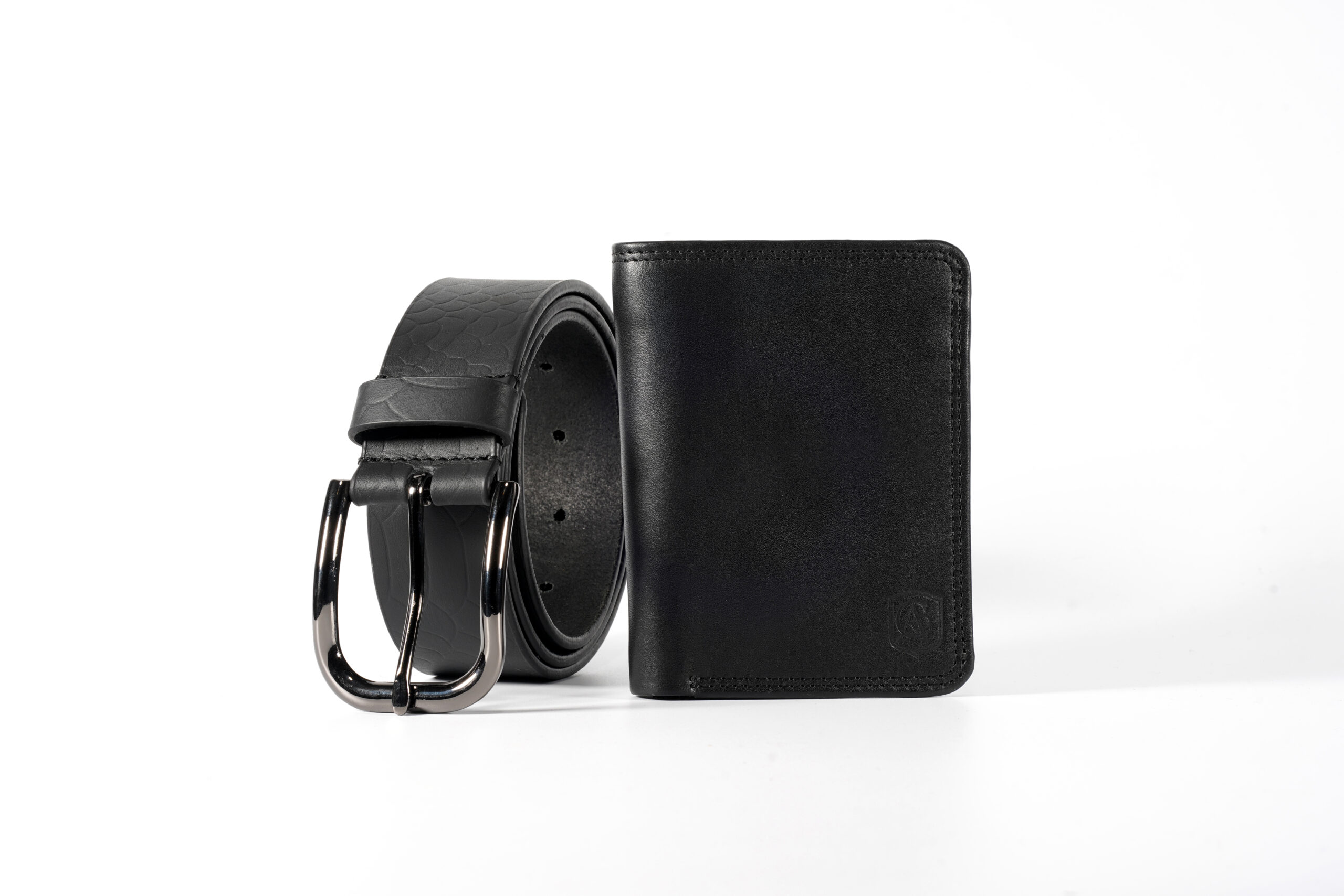 Midnight Scale Black Belt – Premium Automatic Ratchet Leather Belt
