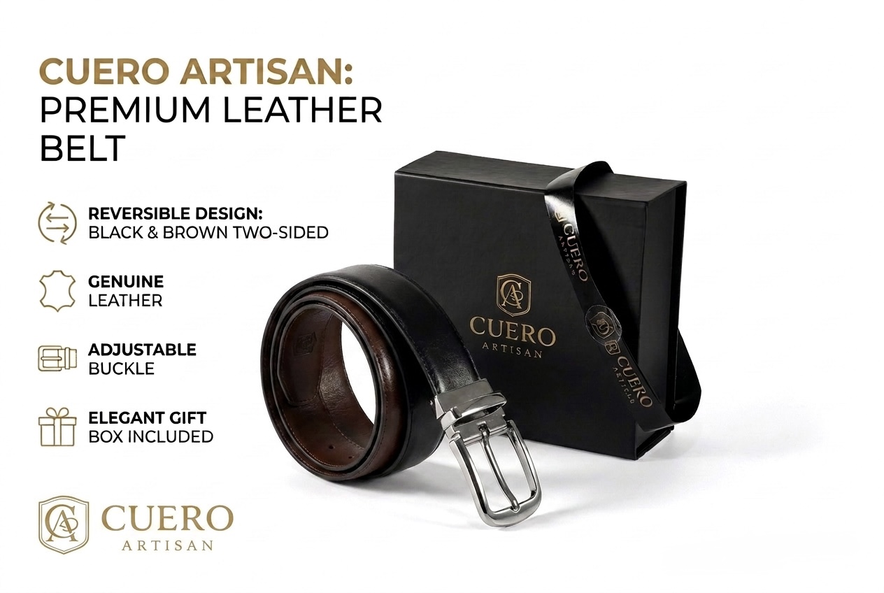 Cuero Artisan leather belt gift box